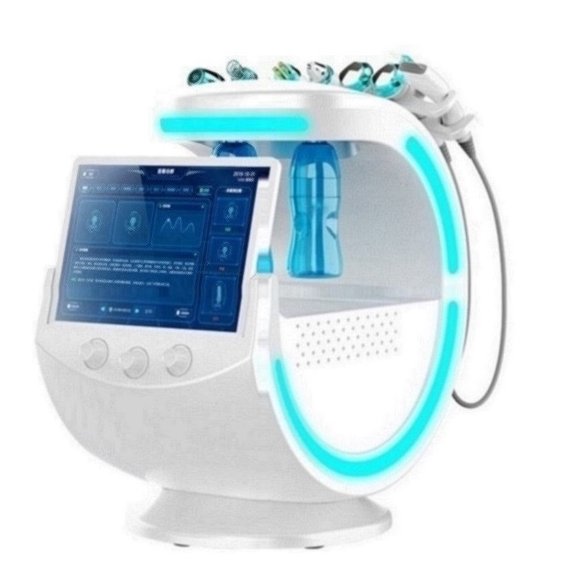 New 8 In 1 Hydro Machine Skin Analyzer Microdermabrasion Diamond Water Oxygen Peeling Cleaning Machine