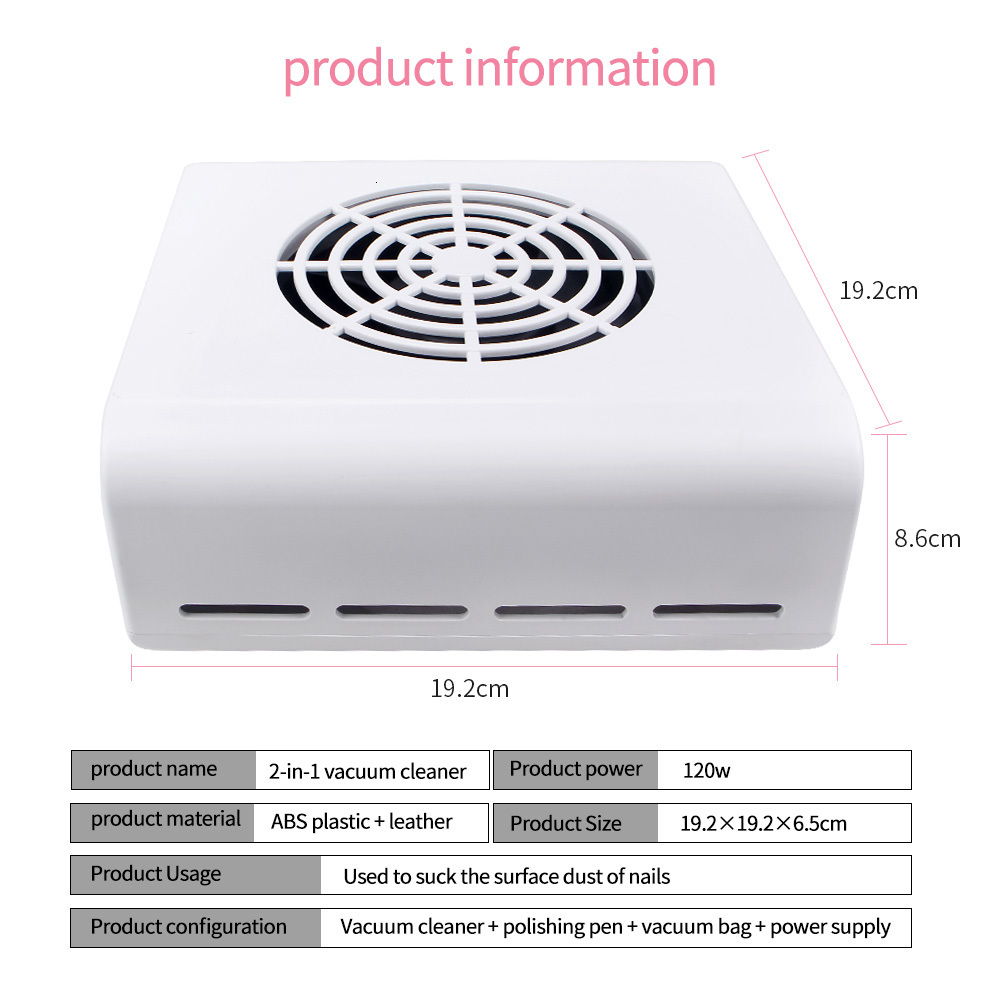 Nail Manicure Set 80W 2IN1 35000RPM Drill Enhancement Machine and Cleaner Tools Vacuum with Fan 230515