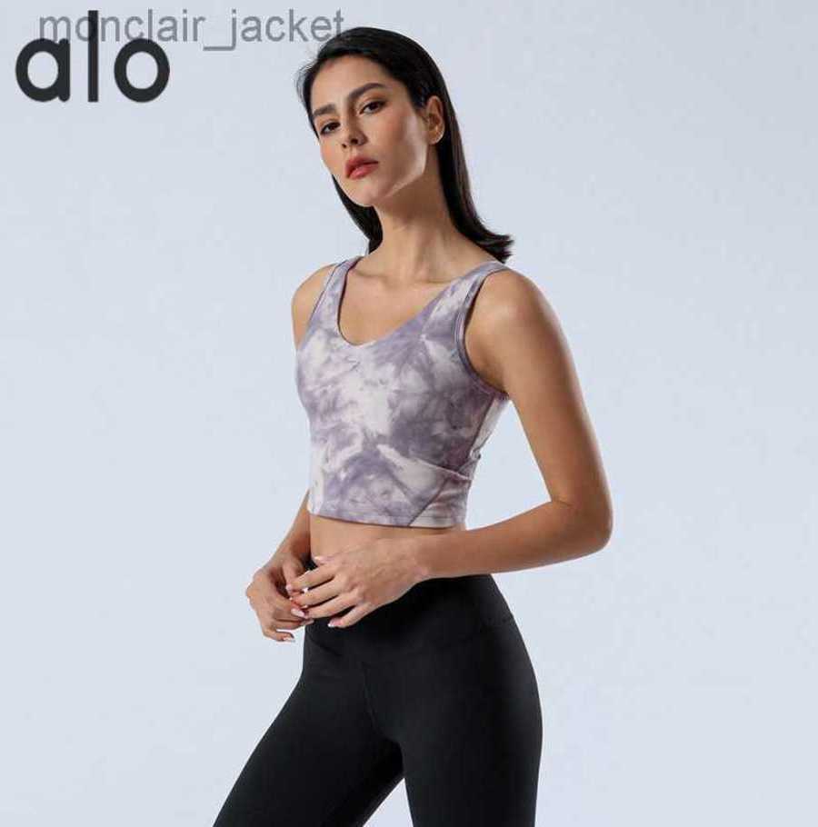 Desginer Yoga Tops Women's Sports Bra Tie Dyed Brushed Nude Tank Top Comfortable Back Fitness Top with Chest Pads 23SSA, White
Desginer Yoga Tops Women's Sports Bra Tie Dyed Brushed Nude Tank Top Comfortable Back Fitness Top with Chest Pads 23SSA, White