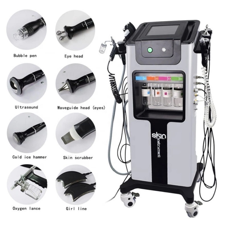 Multi-Functional Beauty Equipment Professional Microdermabrasion 8IN1 Aqua Peeling Oxygen Jet Peel Hydra Dermabrasion Machine