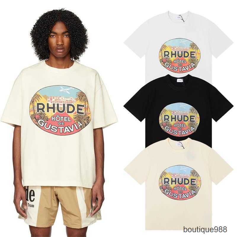 Designer Fashion Clothing Tees Hip hop TShirts 23ss Rhude Hotel De Gustavia Hotel Printed Short Sleeve T-shirt Streetwear Loose Sportswear Loose Streetwear, White
Designer Fashion Clothing Tees Hip hop TShirts 23ss Rhude Hotel De Gustavia Hotel Printed Short Sleeve T-shirt Streetwear Loose Sportswear Loose Streetwear, White