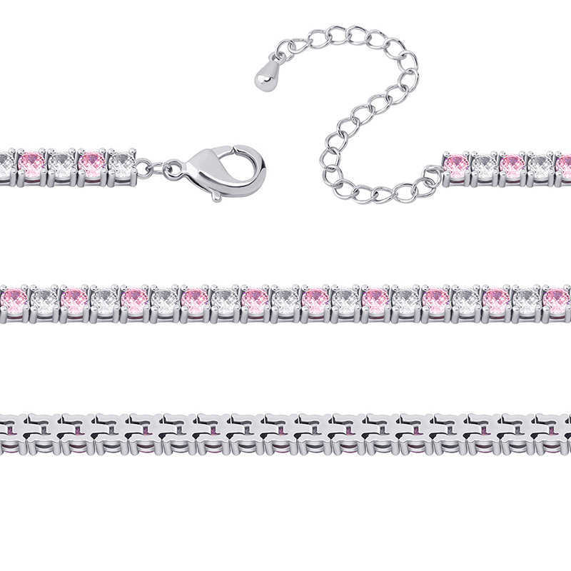 4mm Tennis Ins Hip Hop Womens Anklet Adjustable Size Ankle Bracelet Shiny Cubic Zirconia 14k Real Gold Plated Personalized Iced Out Crystal Versatile 
