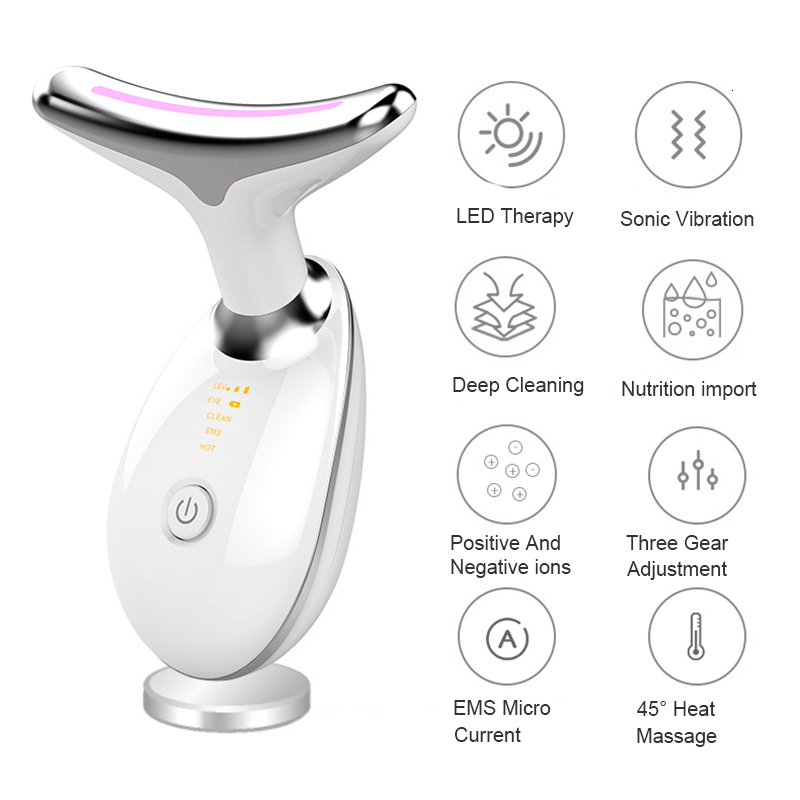 Face Care Devices Neck Beauty Device Machine EMS Massager Reduce Double Chin Anti Wrinkle Skin Tools 230515