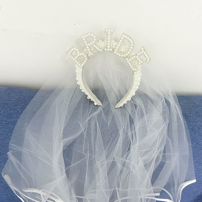 Other Event Party Supplies Bride to be Pearl crown tiara veil Bach Bachelorette hen Party Bridal Shower wedding engagement rehearsal dinner Decoration