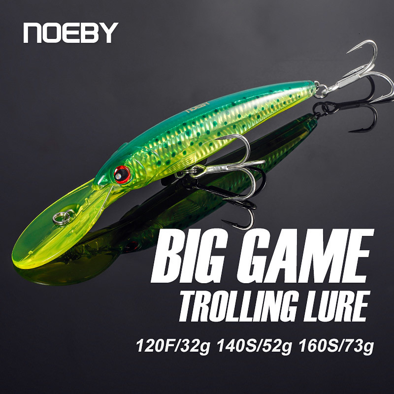 Baits Lures NOEBY Trolling Minnow Fishing Lures 120mm Floating 140mm 160mm Slow Sinking Wobblers Artificial Bait for Sea Bass Fishing Lure 230516
