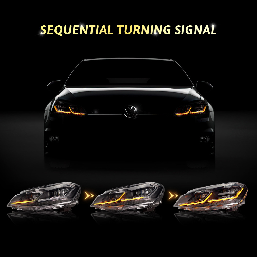 Car Front Headlight For VW Golf 7 20 14-20 17 LED Head Lamp Styling Dynamic Turn Signal Lens Automotive Accessories