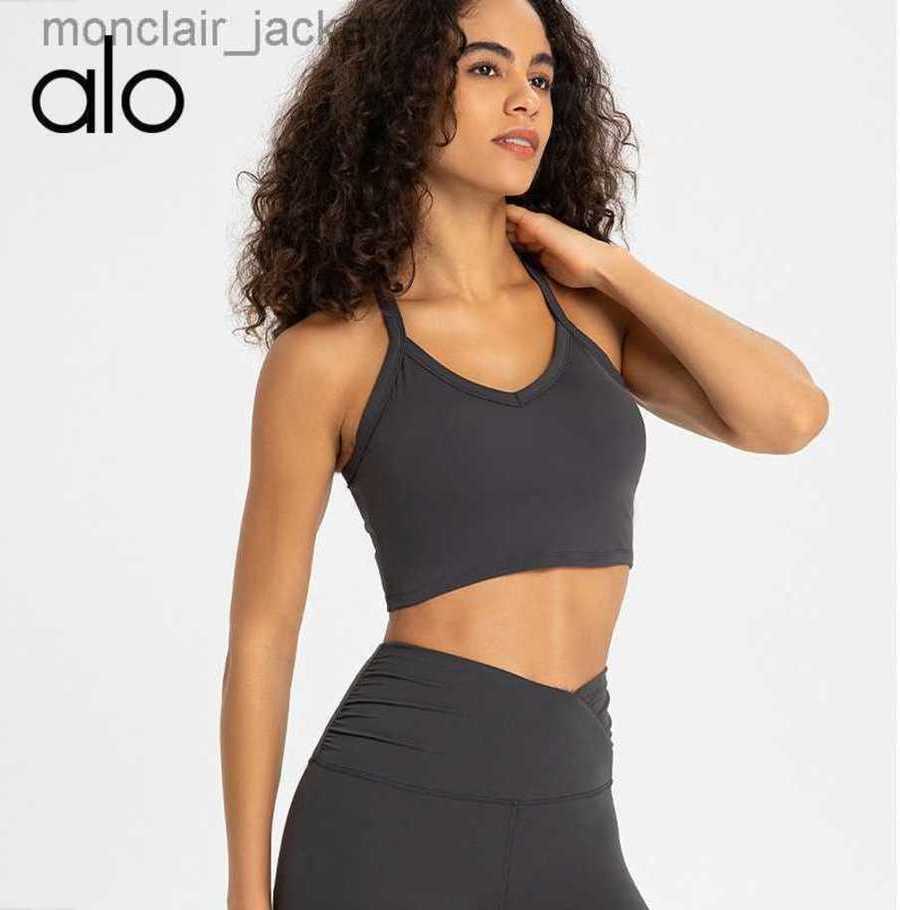 Desginer Yoga Tops Cross Hollow Sexy Back Sports Bra Nude Fitness Top Elastic Bra 23SSA, Capri blue
Desginer Yoga Tops Cross Hollow Sexy Back Sports Bra Nude Fitness Top Elastic Bra 23SSA, Capri blue