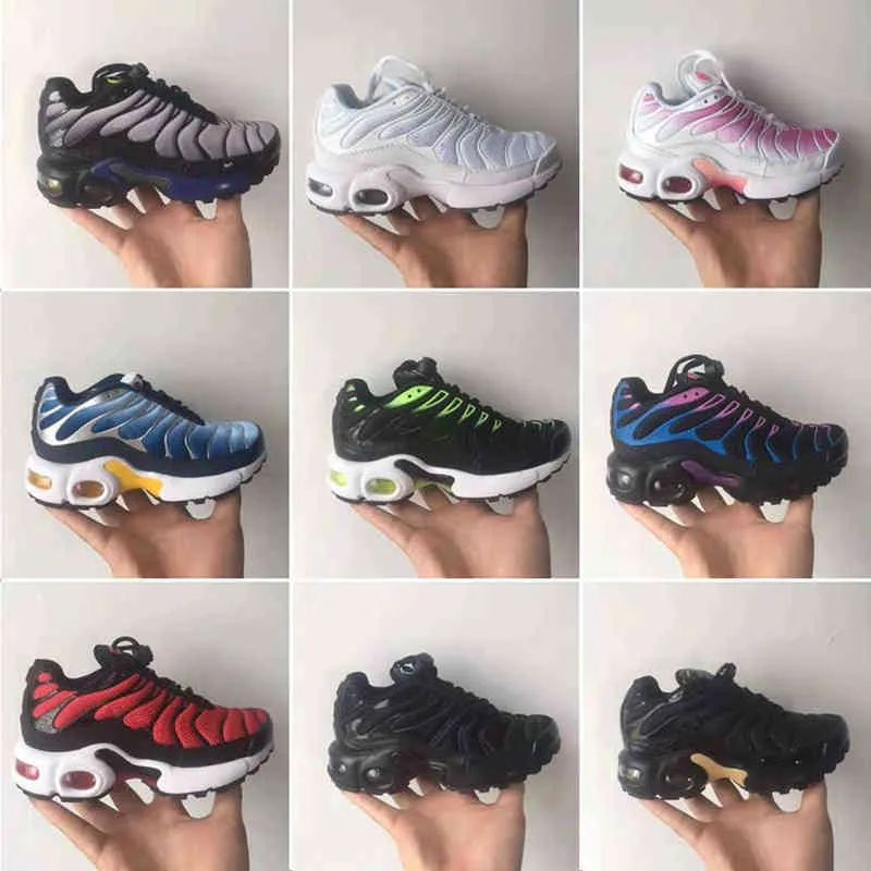 Discount Infant Kids Tn Plus Kids Running Sneakers Breathable Rainbow Mesh BLACK SIREN RED WHITE Triple Boy Girl Children Designers Athletic, # 7
