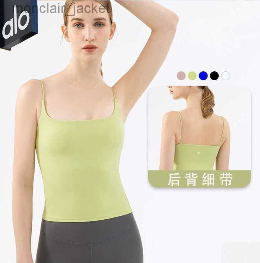 Desginer Yoga Tops Tank Top with Chest Pads Fitness Running Top Sports Bra Women's Summer Traceless Outer Wear Sling 23SSA, Pink2
Desginer Yoga Tops Tank Top with Chest Pads Fitness Running Top Sports Bra Women's Summer Traceless Outer Wear Sling 23SSA, Pink2