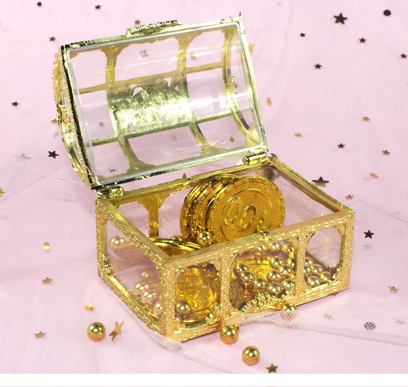 party favors candy box 96X36cm treasure chest shaped wedding favor holders european style celebration gorgeous shining candy boxes