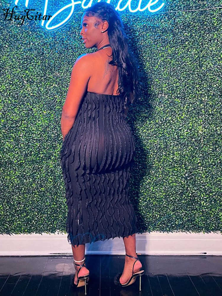 RUKAS Halter Sleeveless Backless Solid Lace Up Elegant Sexy Slim Maxi Dress Summer Women Casual Beach Vacation Y2K Clothes