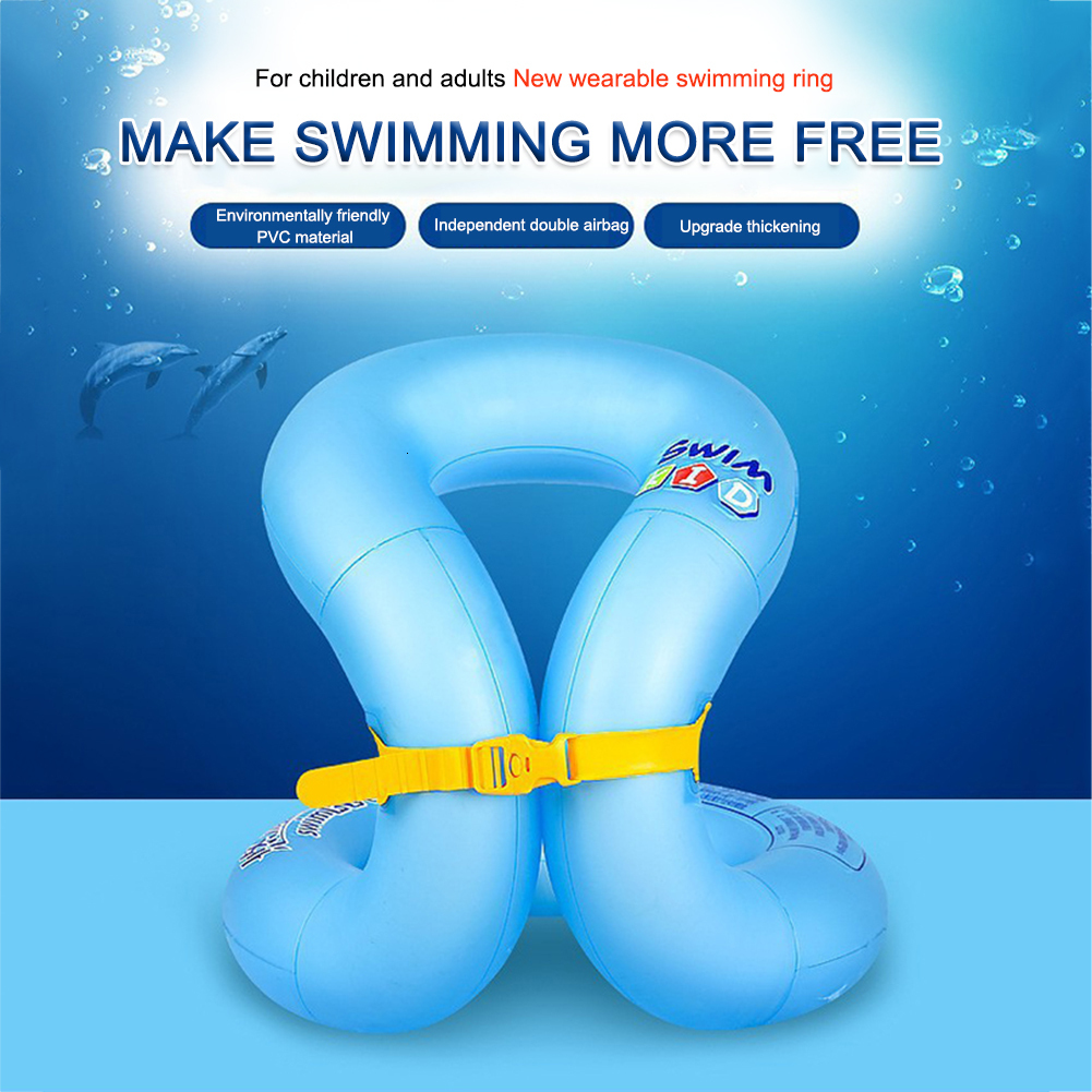 Life Vest Buoy Inflatable Floating Swim Arm Rings Water Pool Toys Swimming Laps Float Circle Buoyancy Safety Life Vest for Children Adults 230515