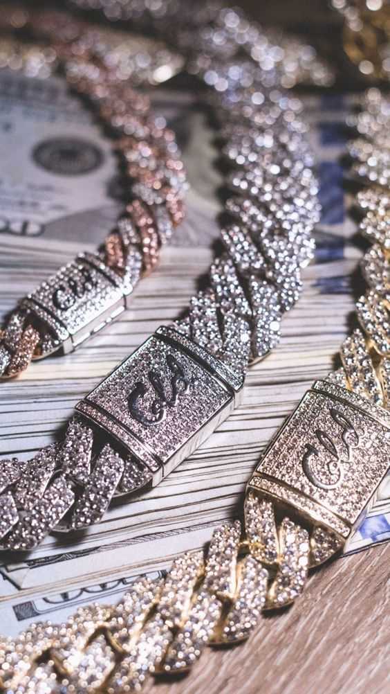 Custom 925 Sterling Silver Gold Plated Hip Hop Iced Out Moissanite Cuban Link Chain