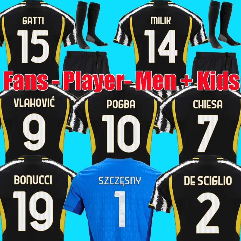 

23 24 VLAHOVIC CHIESA MILIK soccer jerseys 2023 2024 POGBA men kids set BONUCCI football shirts kit DI MARIA uniform Kostic Fagioli Danilo maglie da calcio, Home kids