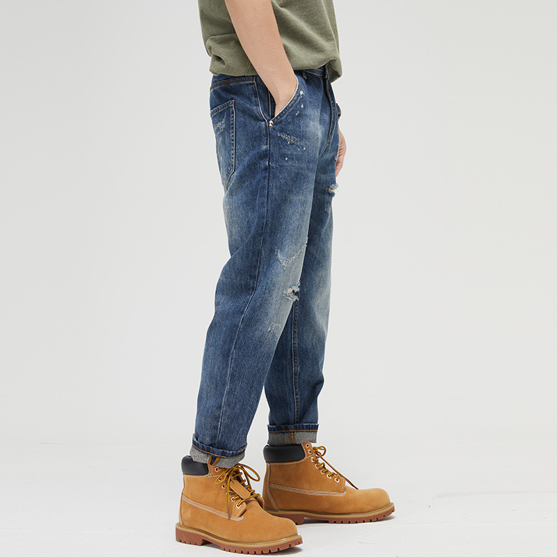 Men's Jeans Winter and Autumn Mens Casual Cotton Long Pants Fashion Windproof Mens Jeans 230516