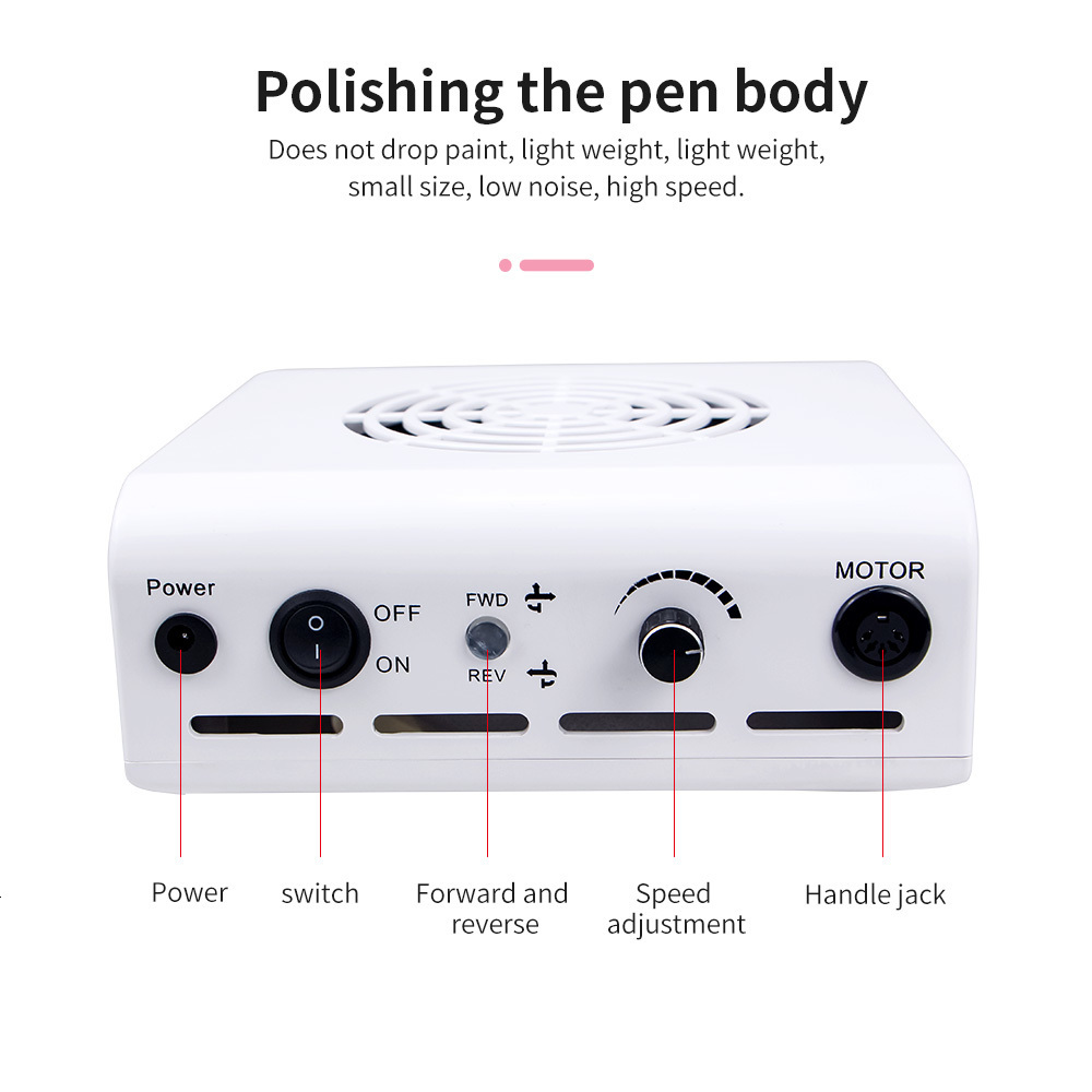 Nail Manicure Set 80W 2IN1 35000RPM Drill Enhancement Machine and Cleaner Tools Vacuum with Fan 230515