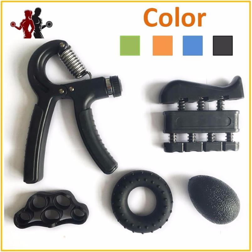 5 Pieces Hand Grip Trainer Set Finger Resistance Band Rubber Ring Adjustable 5-60KG Heavy Grips Fingers Exerciser Ball275A, Black
5 Pieces Hand Grip Trainer Set Finger Resistance Band Rubber Ring Adjustable 5-60KG Heavy Grips Fingers Exerciser Ball275A, Black
