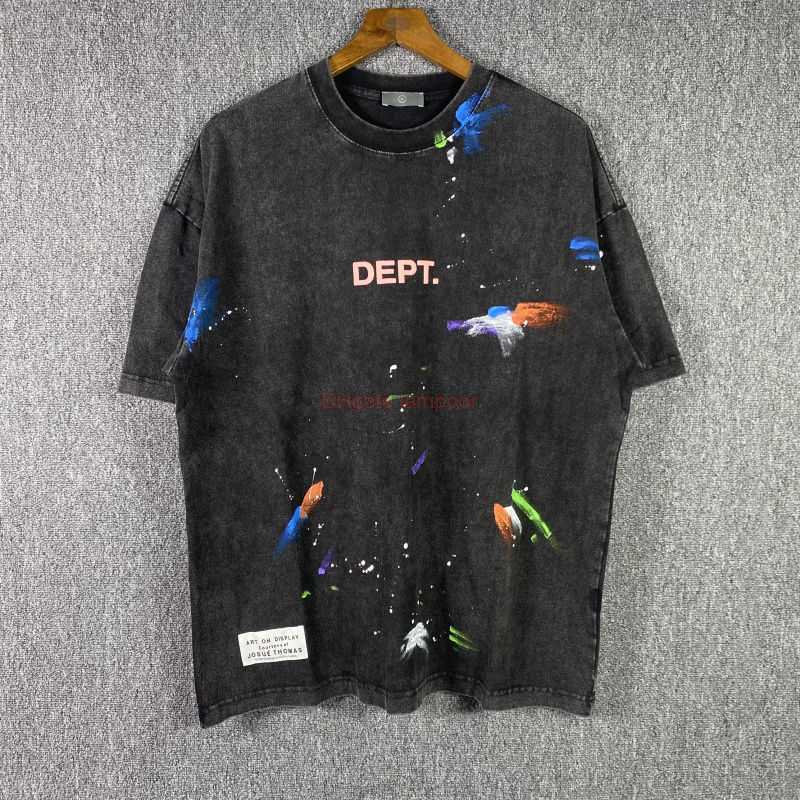Designer Fashion Clothing Tees Tshirt Galleryes Depts Color Splash Letters Wash Old Short Sleeved Tee High Street Mens Womens Loose Tshirt Fashion Luxury Casual Top, Black
Designer Fashion Clothing Tees Tshirt Galleryes Depts Color Splash Letters Wash Old Short Sleeved Tee High Street Mens Womens Loose Tshirt Fashion Luxury Casual Top, Black
