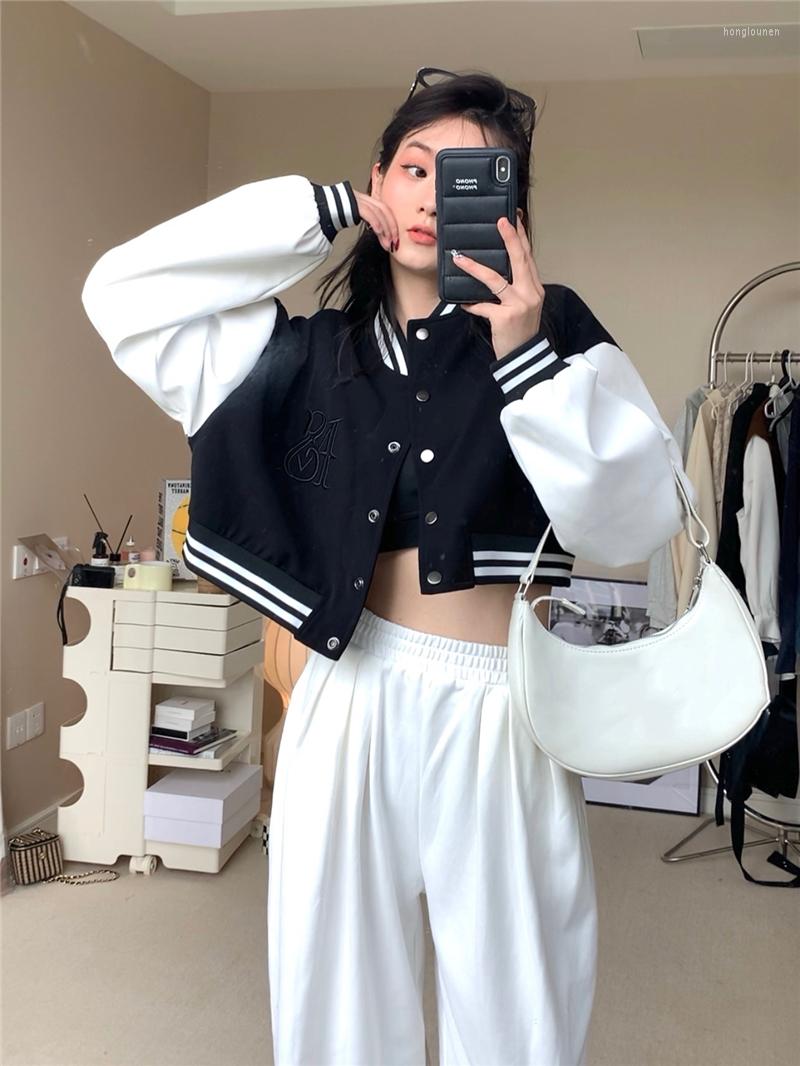 Women' Jackets Women' Chic Sporty Long Sleeve Baseball Jacket Spring Autumn Zipper Loose Crop Lady Casual Streetwear Outwear Top, Picture shown
Women' Jackets Women' Chic Sporty Long Sleeve Baseball Jacket Spring Autumn Zipper Loose Crop Lady Casual Streetwear Outwear Top, Picture shown