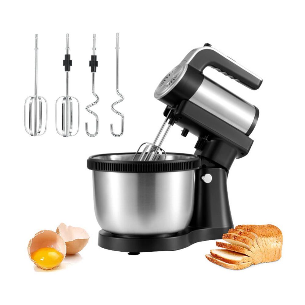 SOKANY 6662 Kitchen Electric Stand Mixer, 4L 5 Speed Tilt Head with Dough Rod, Wire Whip & Beater Stainless Steel Bowl
SOKANY 6662 Kitchen Electric Stand Mixer, 4L 5 Speed Tilt Head with Dough Rod, Wire Whip & Beater Stainless Steel Bowl