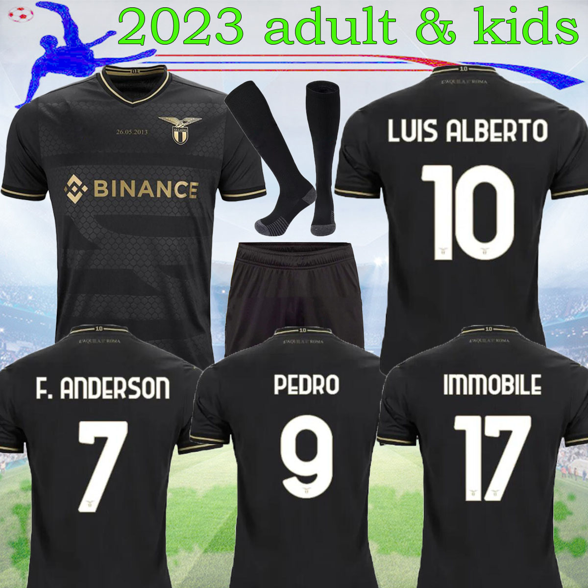 2023 Lazio 10TH Soccer Jersey 23 24 LUIS ALBERTO IMMOBILE LAZZARI SERGEJ ANDERSON HYSAJ REINA PEDRO LUCAS CORREA CAICEDO adult kids kit Football Shirt, 22-23 home
2023 Lazio 10TH Soccer Jersey 23 24 LUIS ALBERTO IMMOBILE LAZZARI SERGEJ ANDERSON HYSAJ REINA PEDRO LUCAS CORREA CAICEDO adult kids kit Football Shirt, 22-23 home