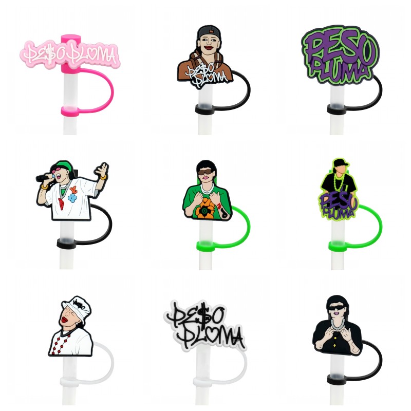 Custom peso pluma soft silicone straw toppers accessories cover charms Reusable Splash Proof drinking dust plug decorative 8mm straw party supplies
Custom peso pluma soft silicone straw toppers accessories cover charms Reusable Splash Proof drinking dust plug decorative 8mm straw party supplies