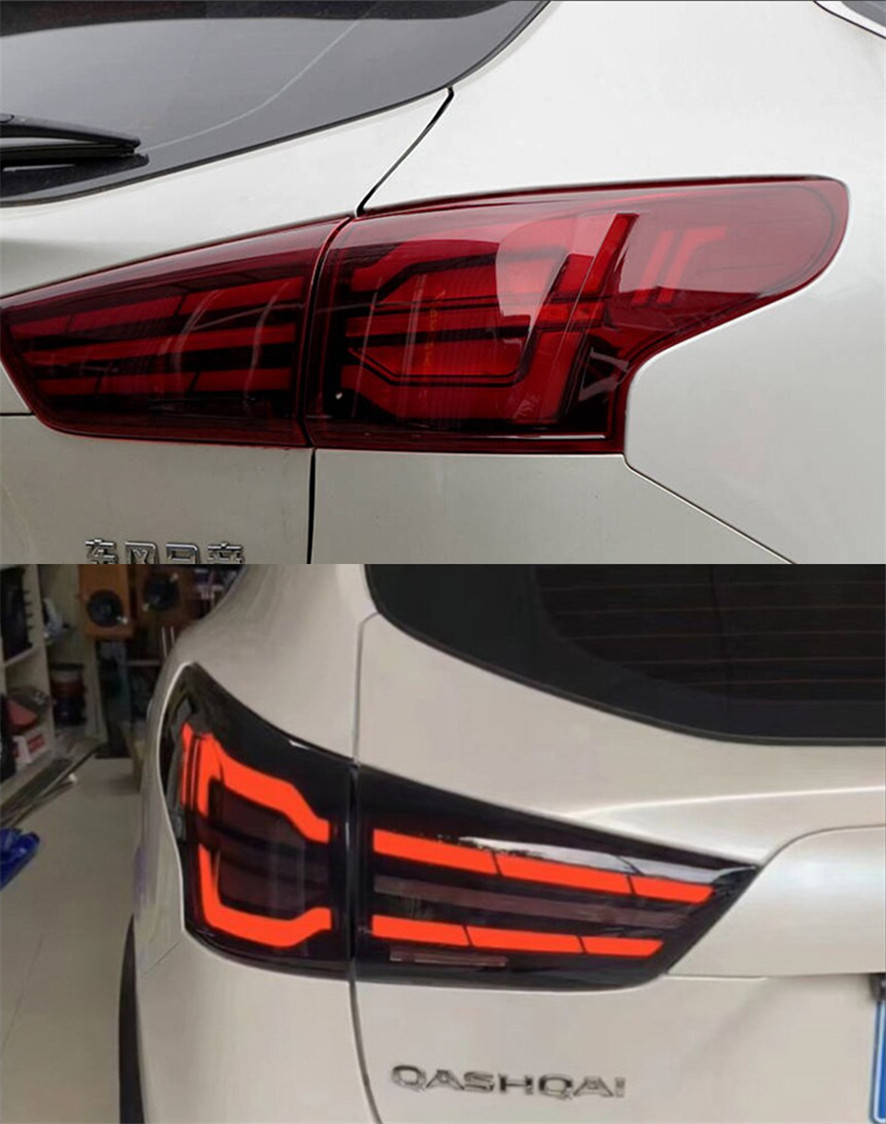Car Lighting Accessories For Qashqai Taillights 20 16-20 22 Nissan LED Rear Lamp DRL Turn Signal Brake Reversing Taillight
