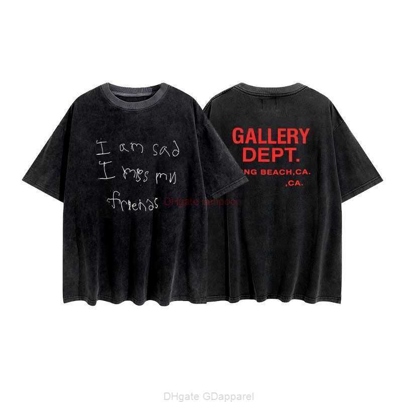 Designer Fashion Clothing Tees Tshirt Galleryes Depts Summer Graffiti Letter Print Short Sleeve High Street Washed Used Cotton Tshirts for Men Women Luxury Casual T, Wash water black
Designer Fashion Clothing Tees Tshirt Galleryes Depts Summer Graffiti Letter Print Short Sleeve High Street Washed Used Cotton Tshirts for Men Women Luxury Casual T, Wash water black