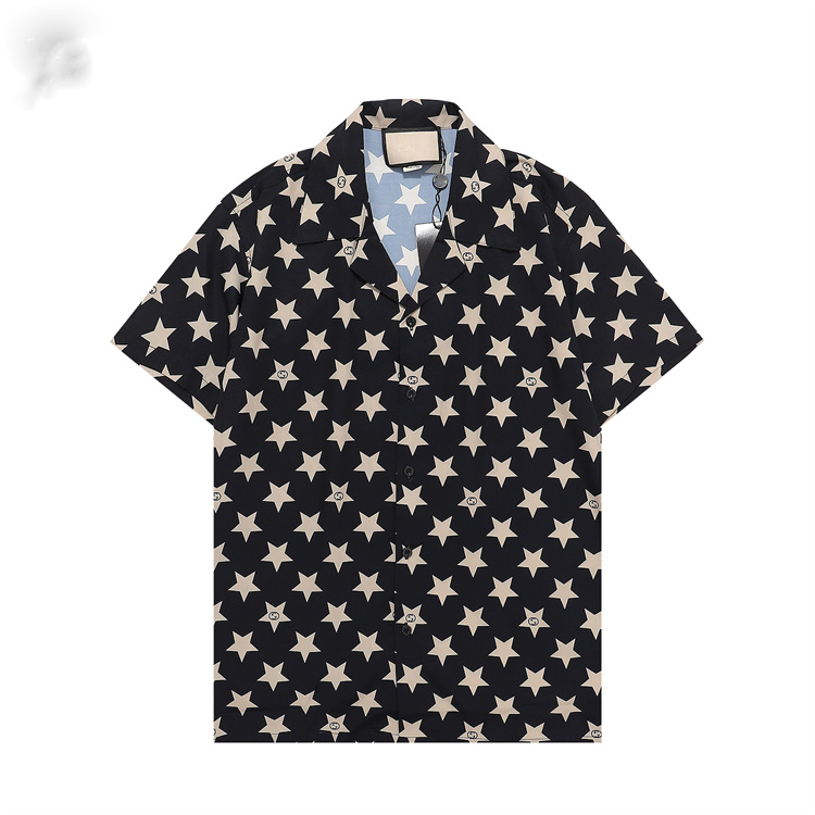 Designer Shirt Mens Button Up Shirts print bowling shirt Hawaii Floral Casual Shirts Men Slim Fit Short Sleeve Dress Hawaiian t-shirt M-3XL U29