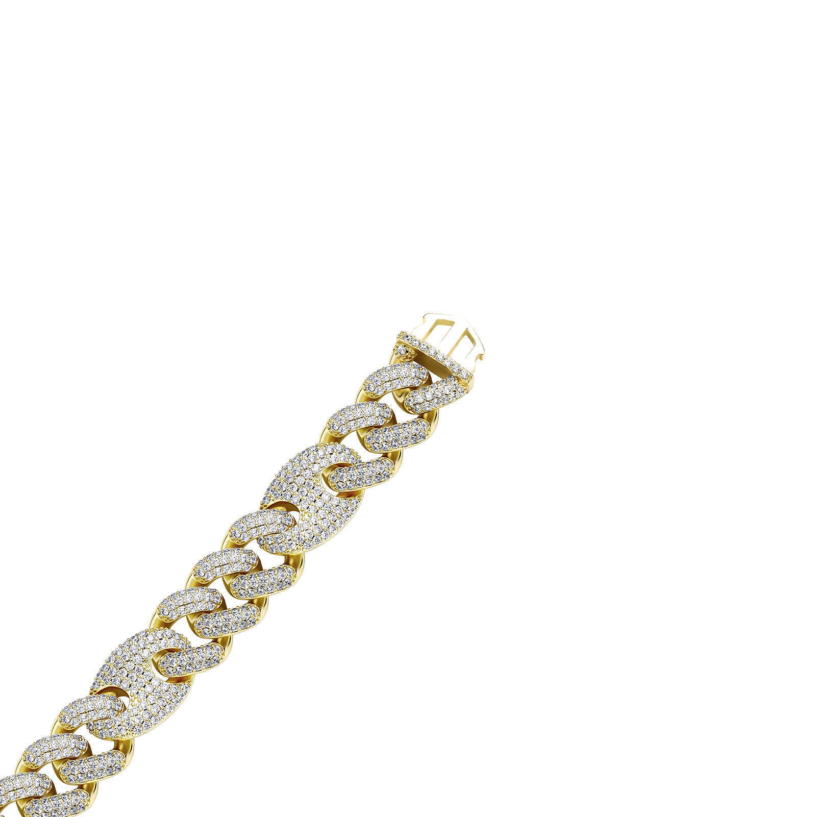 High Quality 20mm Pig Nose Mens Necklace Miami Coffee Bean Cuban Linck Chain Full Zirconium Hip Hop Necklace Curb Chains Real 14k Gold Bracelet For Me