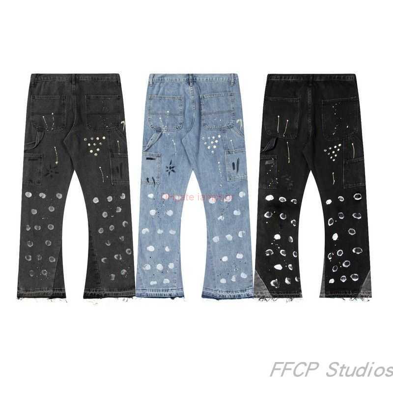 Fashion Designer Clothing Galleries Denim Pants Galleryes Depts Deconstructed Splice Speckle Flare Pants High Street Casual Men's Women's Raw Edge Denim Pants 2023, Black
Fashion Designer Clothing Galleries Denim Pants Galleryes Depts Deconstructed Splice Speckle Flare Pants High Street Casual Men's Women's Raw Edge Denim Pants 2023, Black