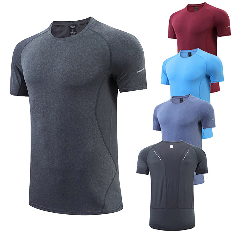 Outdoor Men's Sport T Shirt Mens Quick Dry Sweat-wicking Short Top Men Wrokout Short Sleeve M14 4XL