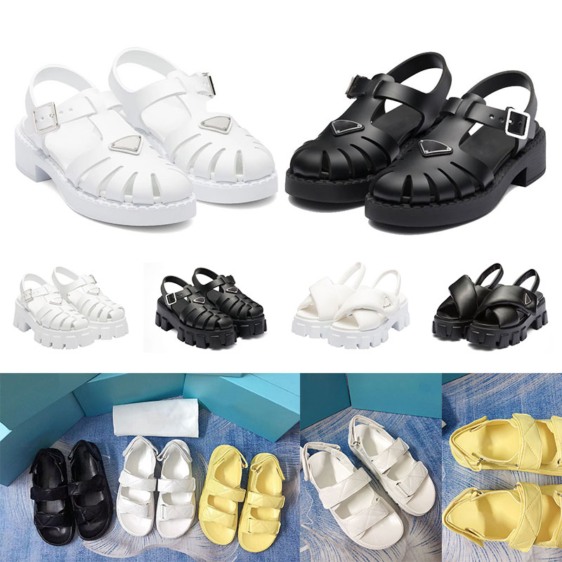Size 35-40 Women Foam Rubber Sandals Prad Monolith Platform Sandal Soft Lining Leather Concave Convex Sole Triangle Womens Vintage Beach Shoes Platforms
Size 35-40 Women Foam Rubber Sandals Prad Monolith Platform Sandal Soft Lining Leather Concave Convex Sole Triangle Womens Vintage Beach Shoes Platforms