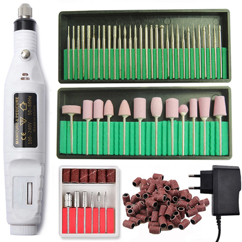 Nail Manicure Set Professional Electric Nail Drill Machine Pedicure Manicure Drill Set Milling Cutters Set Nail File 20000RPM Polishing Equipment 2305