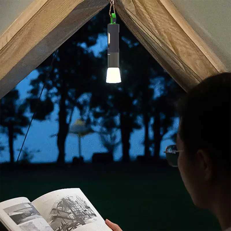 Flashlights Torches 2023New Strong Light Flashlight Multi-Function Outdoor Lighting Tent Hook Desk Lamp USB Charging Portable Mini Flashlight P230517