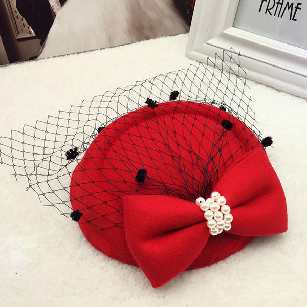Hats Princess Gauze Cloth Female Hat Hair Accessories New Church Wedding Party Hats