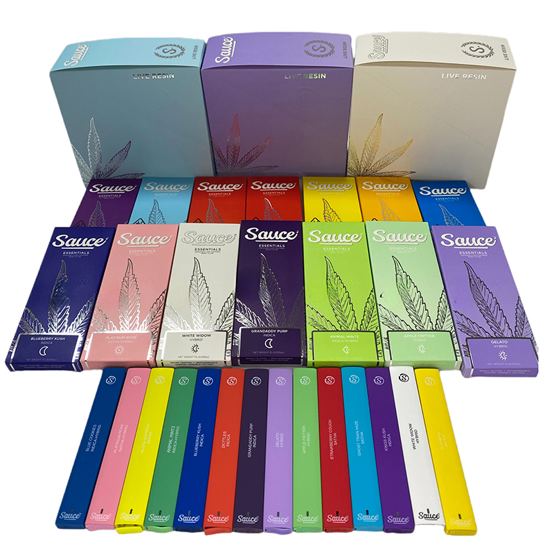 Sauce live resin Disposable Vape Pen E Cigarettes Rechargeable 280 mAh Battery 1ml Starter Kit Vapes Cartridges Empty Oil Carts Device Pods Vaporizer
Sauce live resin Disposable Vape Pen E Cigarettes Rechargeable 280 mAh Battery 1ml Starter Kit Vapes Cartridges Empty Oil Carts Device Pods Vaporizer