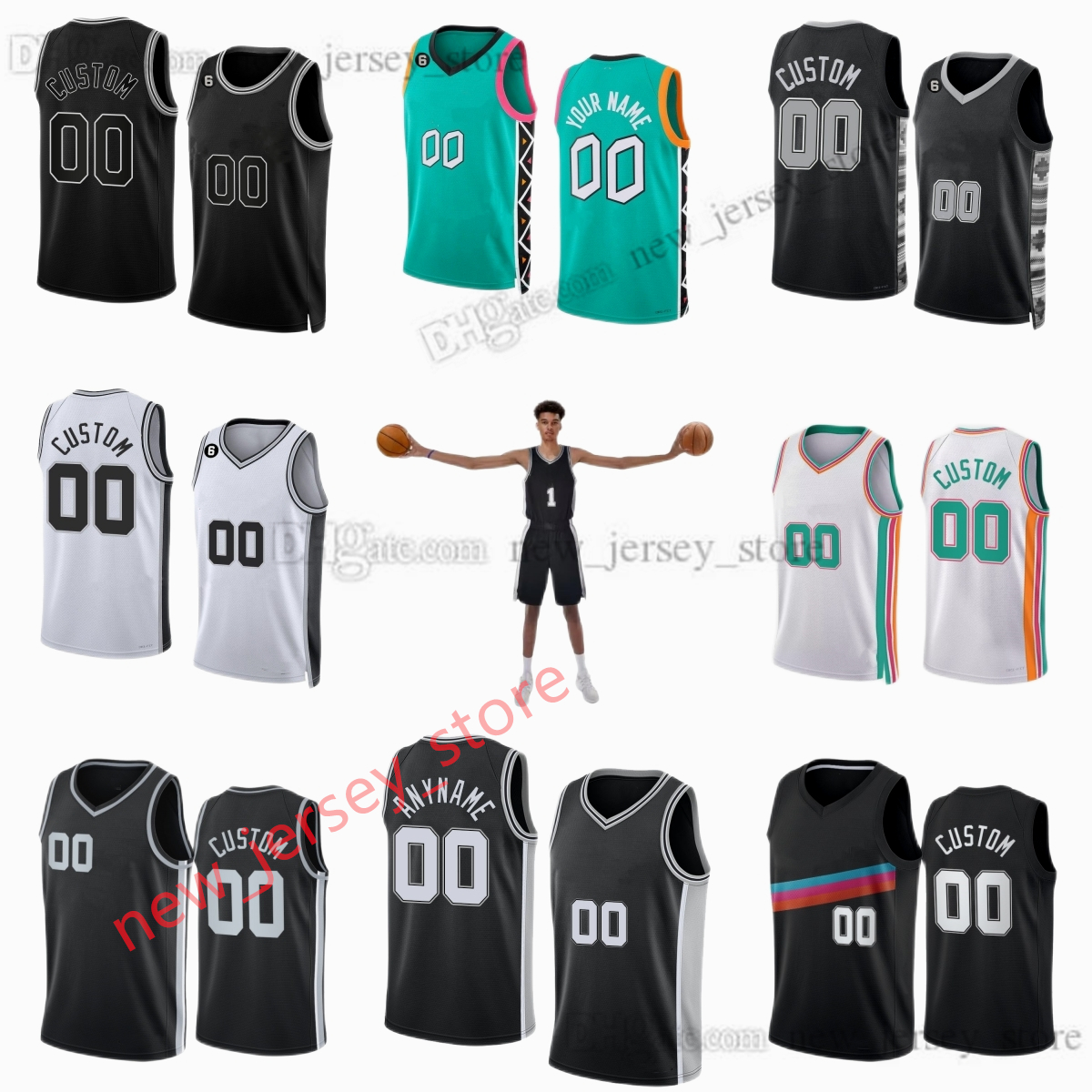 1 Victor Wembanyama 2023 Draft Pick NO.1 Custom Basketball Jersey 24 Devin Vassell 35 Romeo Langford Tre Jones Doug McDermott Devonte' Graham Zach Collins Jerseys, Printed (with team logo)
1 Victor Wembanyama 2023 Draft Pick NO.1 Custom Basketball Jersey 24 Devin Vassell 35 Romeo Langford Tre Jones Doug McDermott Devonte' Graham Zach Collins Jerseys, Printed (with team logo)