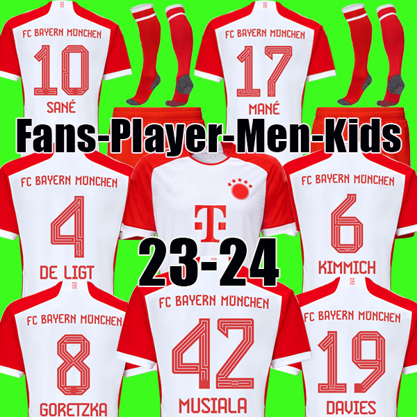 22 23 24 BAYERN soccer jerseys SANE KIMMICH MUNICH MULLER DAVIES COMAN 2023 2024 home football shirt GORETZKA GNABRY MANE #17 jersey MUSIALA Men Kids kit sets uniforms, Kids away socks
22 23 24 BAYERN soccer jerseys SANE KIMMICH MUNICH MULLER DAVIES COMAN 2023 2024 home football shirt GORETZKA GNABRY MANE #17 jersey MUSIALA Men Kids kit sets uniforms, Kids away socks