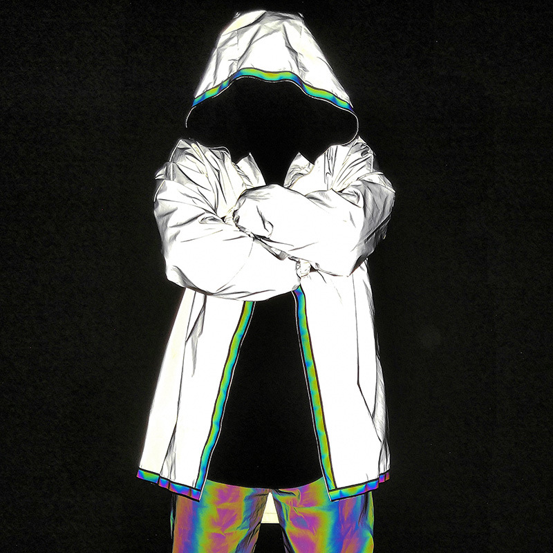 Men's Jackets Irregular Reflective Windbreaker Hip Hop Loose Coat Dark Tied Cape, As pic
Men's Jackets Irregular Reflective Windbreaker Hip Hop Loose Coat Dark Tied Cape, As pic
