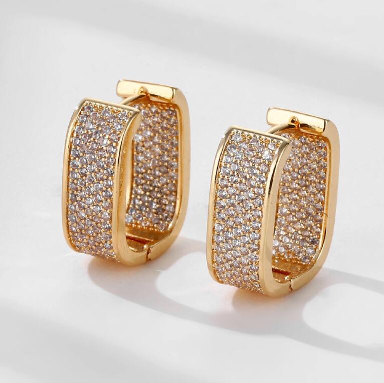 Sparkling Clip Earrings Ear Cuff Luxury Jewelry 925 Sterling Silver Gold Fill Pave White Sapphire CZ Diamond Gemstones Women Wedding Earring For Lover