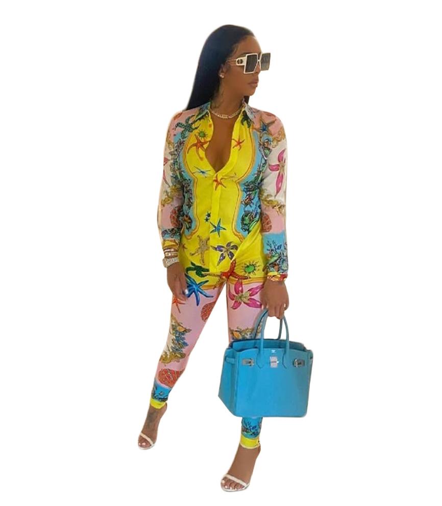 Fashion Women039s Two Piece Pants Suits with Digital flowers Printing sexy Style 2 Pieces Suit starfish shell Tracksuit Women s3030609, Gray
Fashion Women039s Two Piece Pants Suits with Digital flowers Printing sexy Style 2 Pieces Suit starfish shell Tracksuit Women s3030609, Gray