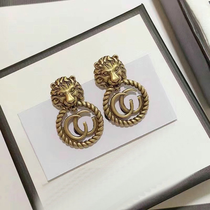 Vintage Brand Designer Letter Dangle Earrings Luxury Womens Geometric Earrings Designer For Woman Wedding Party Jewelry Gift Accessories