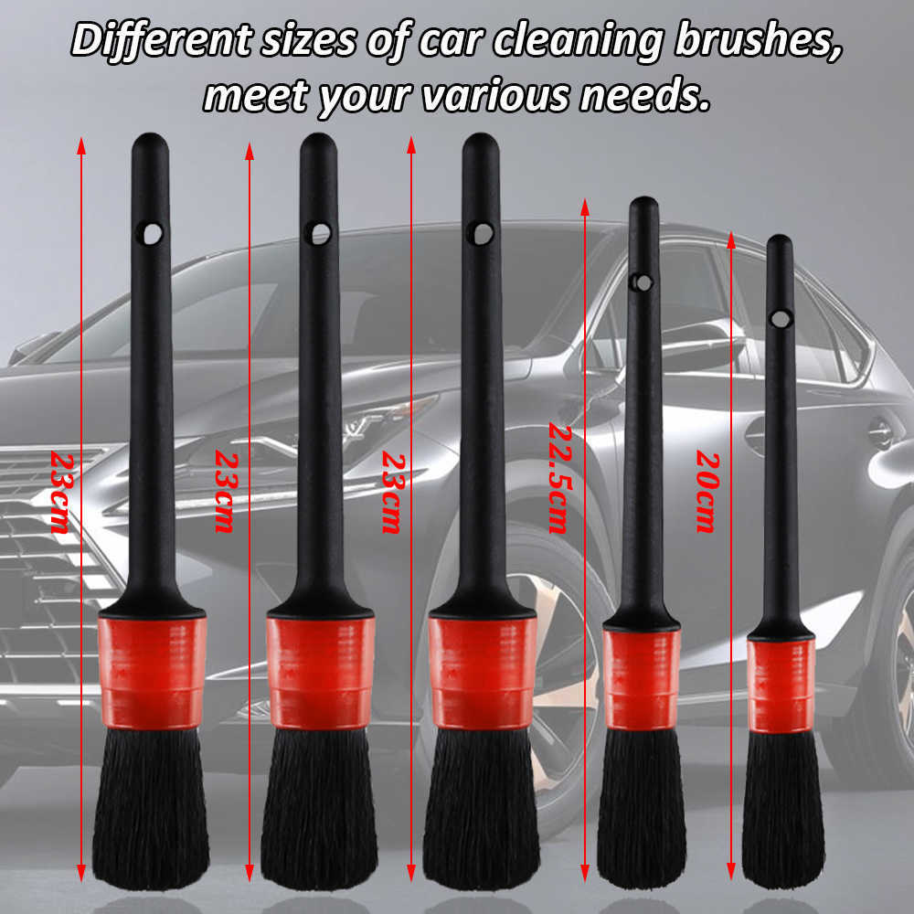 New Detailing Brush Set Power Scrubber Drill Brushes Car Detail Brush For Air Vents Car Polish Pad For Glass Tire Rim Cleaning