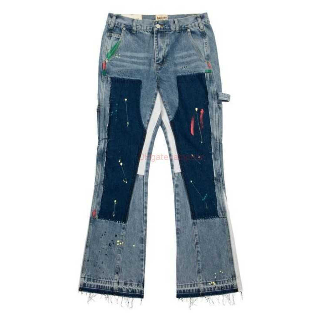 Fashion Designer Clothing Galleries Denim Pants Galleryes Depts Heavy Industry Speckled Ink Graffiti Micro Horn Structure Spliced Jeans Men Women High Street, Black
Fashion Designer Clothing Galleries Denim Pants Galleryes Depts Heavy Industry Speckled Ink Graffiti Micro Horn Structure Spliced Jeans Men Women High Street, Black
