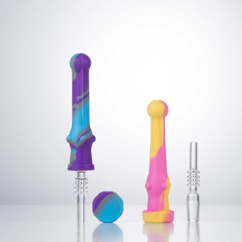 SI003 Silicone Nectar Collector 14mm Ceramic Quartz Nail Colorful Nectar Collectors