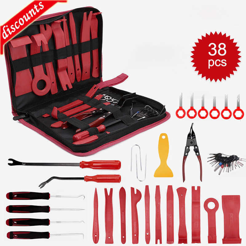 New Auto Trim Puller Set Car Interior Disassembly Kit Plastic Trim Removal Tool Car Clips Puller Diy Panel Tools Car Portable Tools
New Auto Trim Puller Set Car Interior Disassembly Kit Plastic Trim Removal Tool Car Clips Puller Diy Panel Tools Car Portable Tools