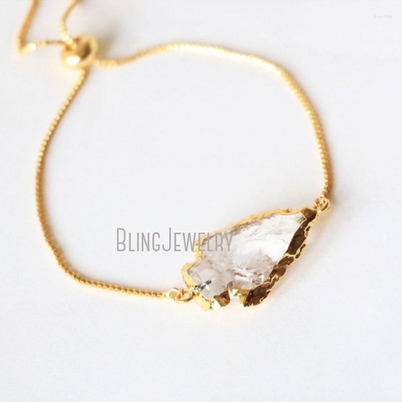 Strand White Quartz Arrowhead Sliding Bracelet Gemstone Crystal Adjustable Thin Gold Simple Chain BM38582
Strand White Quartz Arrowhead Sliding Bracelet Gemstone Crystal Adjustable Thin Gold Simple Chain BM38582