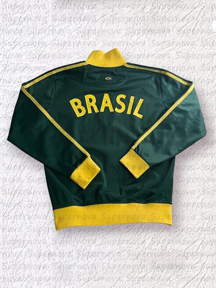 Men s Pants Ritsleting Hoodie 2000 Sampah Gotik Jaket Y2K Estetika Retro Bintang Lima Brasil Hijau Kaus Huruf Bordir 230517