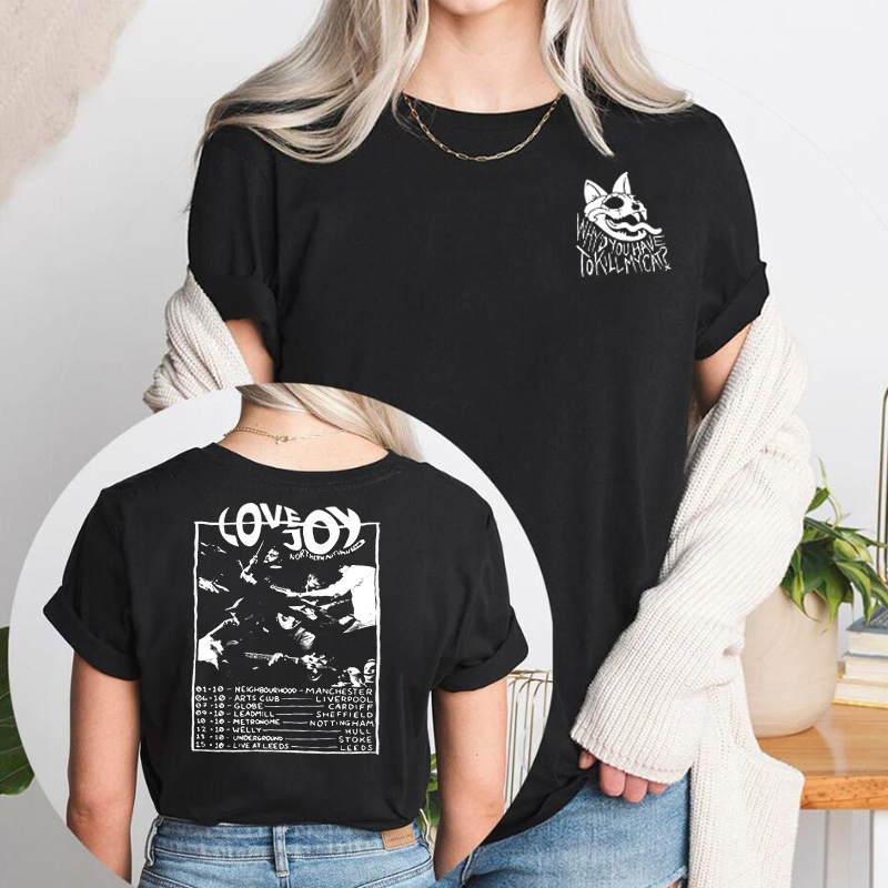 Women s T Shirt T Shirt Grafis Utara Lovejoy Tour Wanita Harajuku Leher Bulat T shirt Streetwear Pakaian 230517